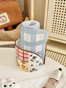 Axyaa Ceramic Tissue Holder: Vertical Paper Towel Stand for Kitchen & Desktop