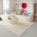Axyaa Rainbow Dopamine Plush Rug Cream Thick Fluffy Soft Living Room Bedroom Carpet