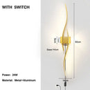 Axyaa LED Wall Lights: Bedroom TV Background Bedside Sconce, Black/White, AC85-265V