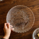 Axyaa High Relief Fruit Glass Plate for Banquet and Tea Service