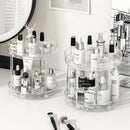 Axyaa Rotating Cosmetic Storage Organizer Shelf - 360 Transparent Rack for Bathroom and Kitchen