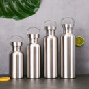 Axyaa Stainless Steel Sports Water Bottle - Leak-proof Wide Mouth for Cycling & Hiking