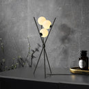 Axyaa Nordic Moon LED Floor Lamp Iron Tripod for Modern Living Room Bedroom