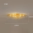 Axyaa Golden Crystal Tear Drop Ceiling Light for Living Room & Bedroom