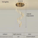 Axyaa Crystal Duplex Villa Chandelier - Luxurious Modern Cantilevered Design