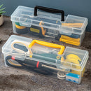 Axyaa Clear Tool Storage Box with Handle: Multifunctional Organizer
