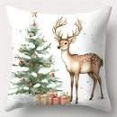 Axyaa Christmas Pillowcase Set - Tree, Snowman, Santa Claus, 17.7", Single-sided Print
