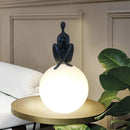 Axyaa Moon Desk Lamp Nordic Creative Spherical LED Art Light