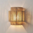 Axyaa Woven Hemp Rope Wall Lamp Vanity Light E27 Eco-Friendly Indoor Rattan