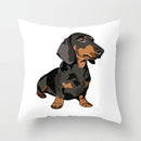 Axyaa Dachshund Cushion Cover 45x45cm Cute Dog Puppy Throw Pillow Cases