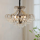 Luxury Axyaa Crystal Chandelier: Elegant LED Pendant for Living Room Decor