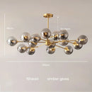 Axyaa Glass Chandelier - Modern Nordic Living Room Lighting Fixture