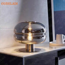 Axyaa Minimalist Glass Table Lamp for Bedroom - Designer Art Decoration Lighting