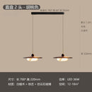 Axyaa Walnut Pendant Light: Vintage Style Glass LED Lamp for Home and Office