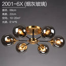 Axyaa Glass LED Chandelier - Modern Nordic Living Room Ceiling Lamp