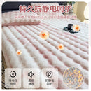 Axyaa Thickened Rabbit Plush Mattress Cover - Winter Warm Single Piece Protector