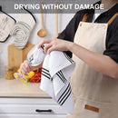 Axyaa Striped Cotton Waffle Kitchen Towels Set
