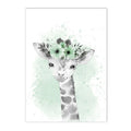Axyaa Animal Lion Koala Green Wall Poster Nursery Art Prints Canvas Painting
