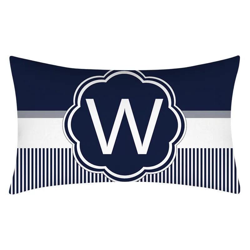 Axyaa Blue Stripe Pillowcase 30X50 for Sofa Chair Decor