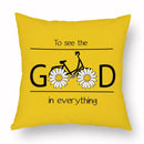 Axyaa Yellow Daisy Peach Skin Pillowcase