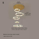 Axyaa Large Crystal Ceiling Pendant Light Fixture Luxury Villa Stairwell Decor Gold