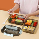 Axyaa Portable Lunch Box Set with Utensils and Microwave-Safe Container