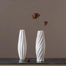 Axyaa White Round Ceramic Vases | Handmade Terracotta Flower Pot Home Decor