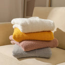 Axyaa Ins Velvet Thread Knit Blanket - Soft Solid Color Home Decor