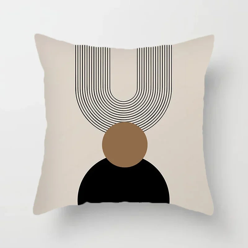 Axyaa Abstract Pattern Cushion Cover - 45*45cm Polyester Pillowcase