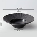 Axyaa Solid Color Rock Texture Ceramic Dinner Plate Soup Pasta Salad Molecular Cuisine Specialty Tableware