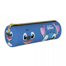 Axyaa Stitch Cartoon Leather Pencil Case: Cute Pen Holder for Students, Big Capacity Gift