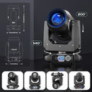 Axyaa 180W Moving Head Light Beam Rainbow Effect Stage Lighting for Parties, Weddings, and Events