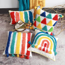 Tufted Rainbow Cushion Cover for Home Decor Axyaa Brand
