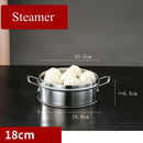 Axyaa Stainless Steel Steamer Tray with Cover - Double Ear Dumpling Rack