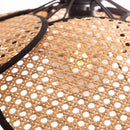 Axyaa Wicker Rattan Pendant Light: Country Style Bamboo Decoration for Dining Room