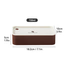 Axyaa Square Divided Lunch Box: Portable, Microwave Safe, Large Capacity, Sealed
