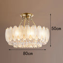 Axyaa Crystal Chandelier Stair Pendant Lamp Living Room Interior Lighting