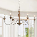 Rustic Wood Art Chandelier Light by Axyaa for Country Living Spaces