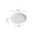 Axyaa Ceramic Cabbage Texture Plate Set - White Specialty Tableware
