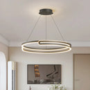 Axyaa LED Round Chandelier for Dining Room Living Room Bar Hotel Study Ceiling Lamp