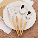 Axyaa Stainless Steel Wooden Handle Cutlery Set for Festive Dining