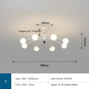 Axyaa Nordic Light Luxury Chandelier Modern Dining Room Bedroom Warm Lamps
