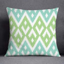 Axyaa Green Geometric Pillow Cover for Home Decor