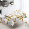 Tropical Plant Printed Waterproof Table Cloth for Kitchen & Restaurant by Axyaa