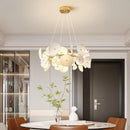Axyaa Luxury Lotus Leaf Chandelier: Elegant Lighting for Home, Hotel, and Dining Area