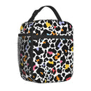 Axyaa Animal Print Insulated Lunch Bag: Portable Thermal Box for Work, Picnic.