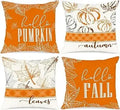 Axyaa Buffalo Check Print Linen Pillow Cover 45x45 for Fall Thanksgiving Decor