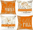Axyaa Buffalo Check Print Linen Pillow Cover 45x45 for Fall Thanksgiving Decor