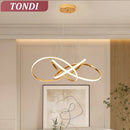 Axyaa Gold LED Chandelier: Modern Home Lighting for Living Room, Dining Room, Kitchen Ceiling Decoration