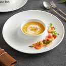 Axyaa White Ceramic Tableware Set: Dinner, Dessert, Soup, Pasta, Snack Plates